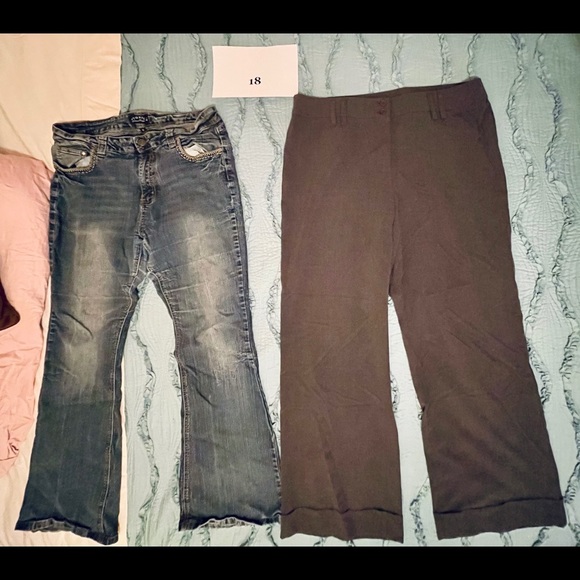 Womens Jeans Jacket Leather Skirt Dress 18 18W LOT - Picture 5 of 8